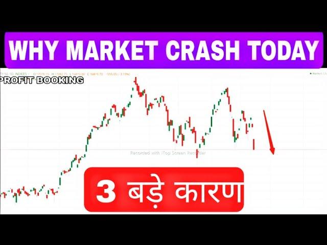 Why stock market crash today? | why share market crash today | big 3 reasons for market crash today