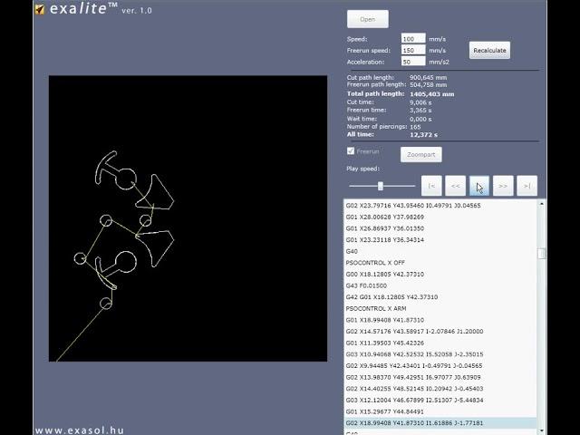 ExaLITE G-code on-line simulator - CNC-simulator