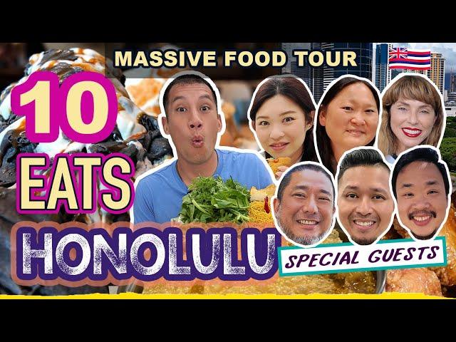 MASSIVE FOOD TOUR in Honolulu, Hawaii! 10 MUST-TRY Foods (feat. Special Guests & Hawaii YouTubers)!!