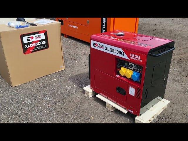 Excel Power XLD9500Q Portable 6.5kW Single Phase Diesel Generator review and first start.