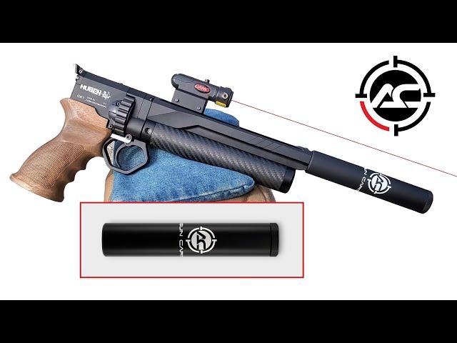 Airgun Suppressor (1/2 UNF) by AIRGUN CAPITAL Tested on the HUBEN GK1 Air Pistol