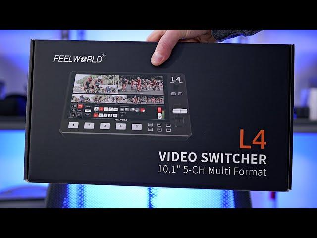 FEELWORLD L4: 5 Channel HDMI/SDI Switcher with 10.1" Touchscreen!