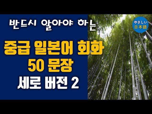 반드시 알아야 하는 중급 일본어 회화 50 문장 - 세로 버전 2