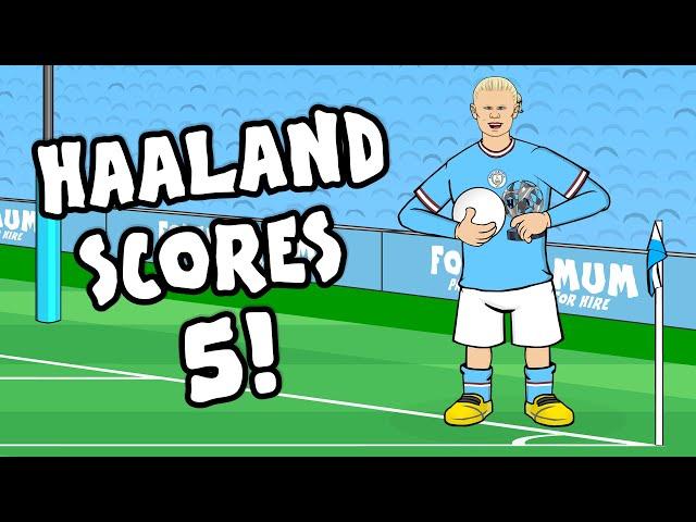 HAALAND SCORES 5! (Man City 7-0 vs RB Leipzig Champions League Goals Highlights)