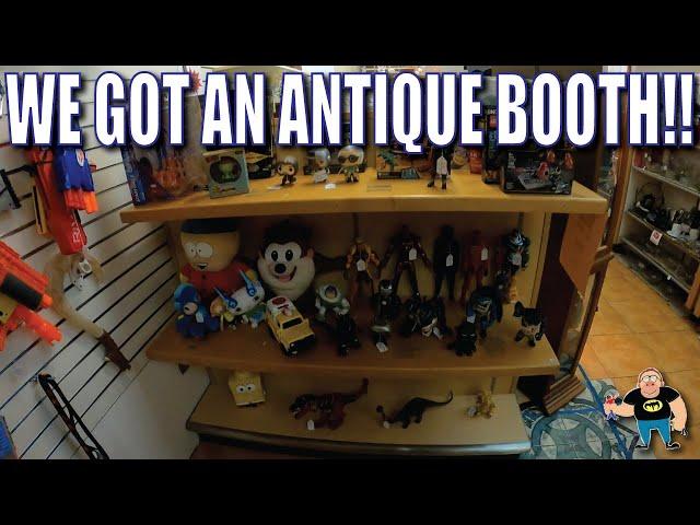 We got an ANTIQUE BOOTH - I take Monique to the Goodwill Bins