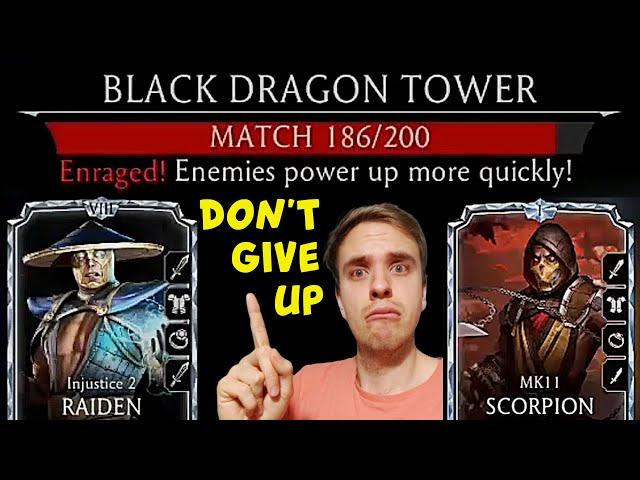 MK Mobile. How to Beat Battle 186 in Fatal Black Dragon Tower. Tips and Tricks.