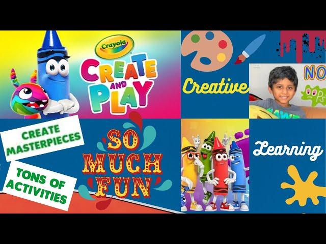 Fun Educational app for kids | Crayola Create and Play | coloring and learning games