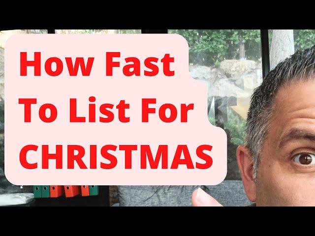 How Fast To List For CHRISTMAS