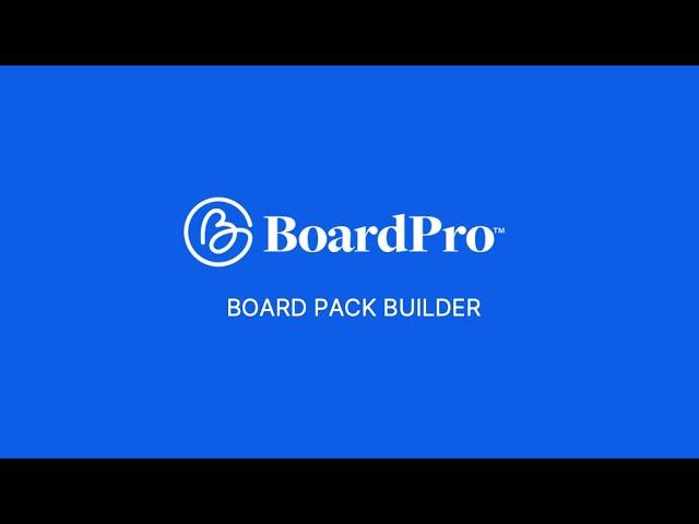 BoardPro Board Pack Builder