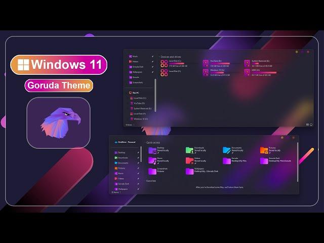 Windows 11 Glass Theme | Goruda Style Theme