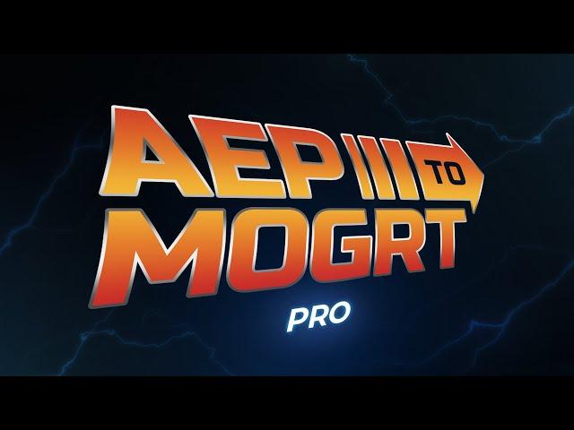 Aep To Mogrt Pro for After Effects