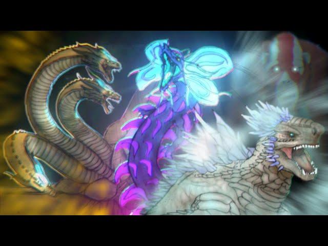 Ghidorah, tiamat vs shimo, skar king || GOJIRAMANIA || Ghidorah, tiamat, shimo, skar king