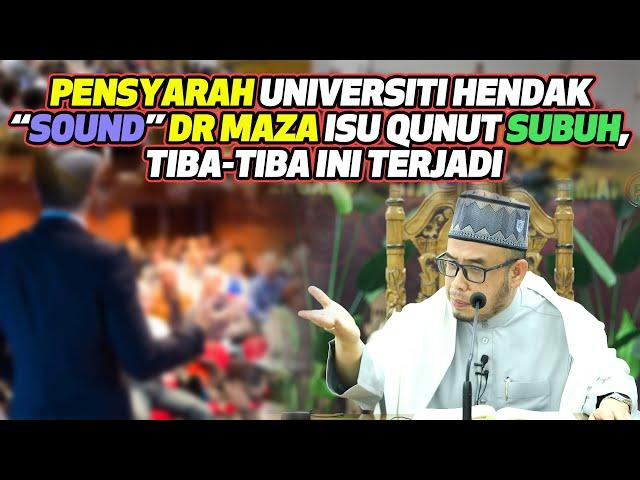 Pensyarah Univerisiti Hendak "Sound" DrMaza Isu Qunut Subuh, Tiba-Tiba Ini Terjadi.