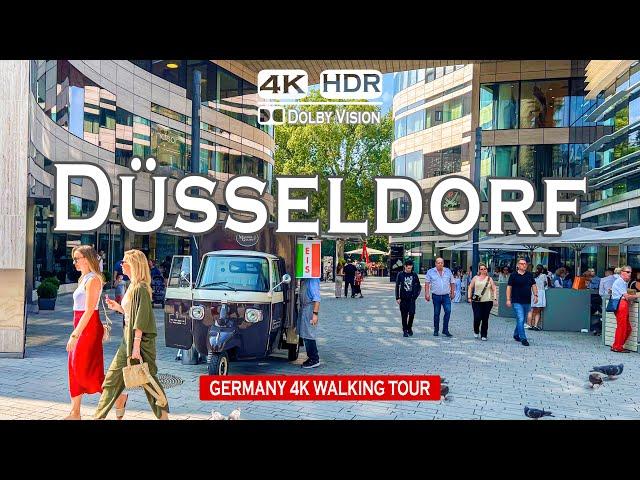 Düsseldorf Walking Tour  Summer Walk in The Fashion Capital of Germany | 4K 60fps HDR