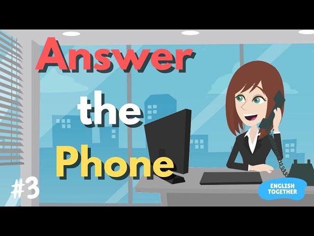 Answering the Phone (Message Taking) in Workplace English l English Conversation Practice At Work