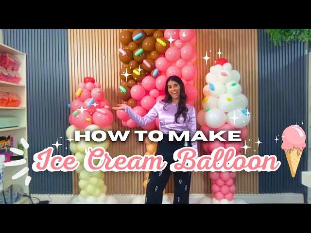 Ice cream Popsicle Balloon - Ice Cream Balloon Structure. DIY ice cream cone. Giant Ice cream decor