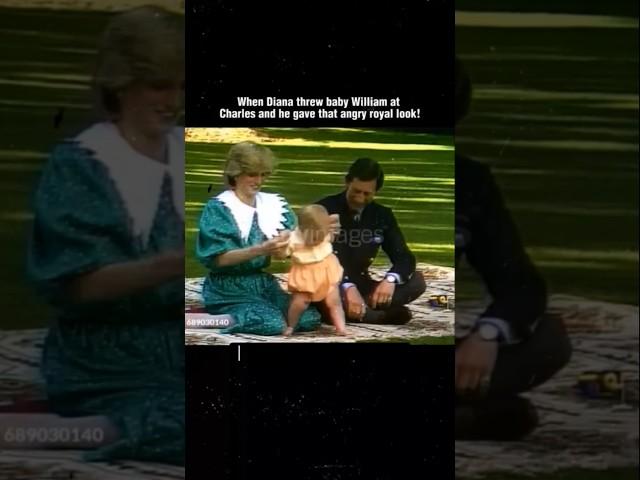 Princess Diana suddenly tossed baby William onto Prince Charles and he was NOT happy #tvroyalty