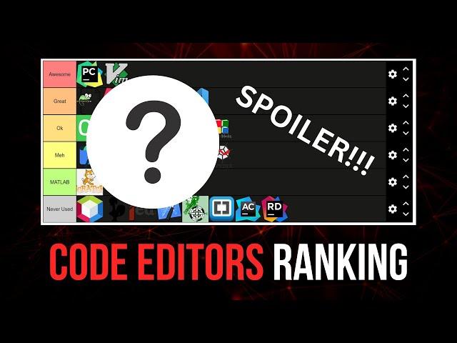 Ranking Code Editors & IDEs - Tierlist