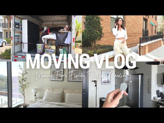 OFFICIAL MOVING VLOG! MOVING FROM FL TO NC | 10 Hour Road Trip + First Days In The New Apartment