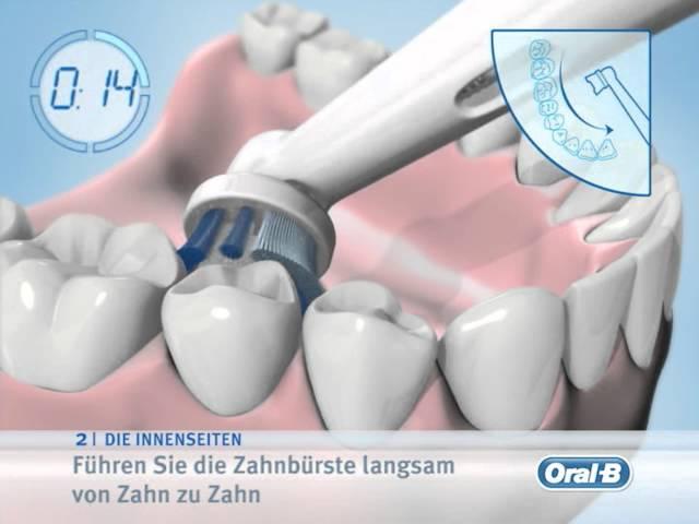 Braun Oral B Video Putzanleitung elektrische Zahnbuersten