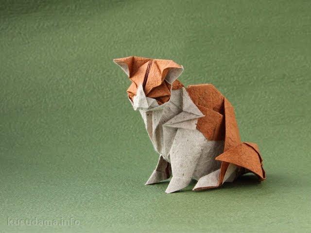 Origami cat by Katsuta Kyohei