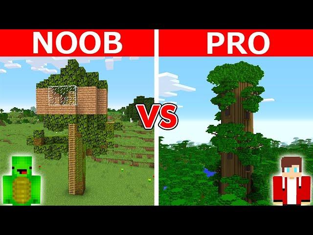 Minecraft NOOB vs PRO: SECURITY TREE HOUSE BUILD CHALLENGE