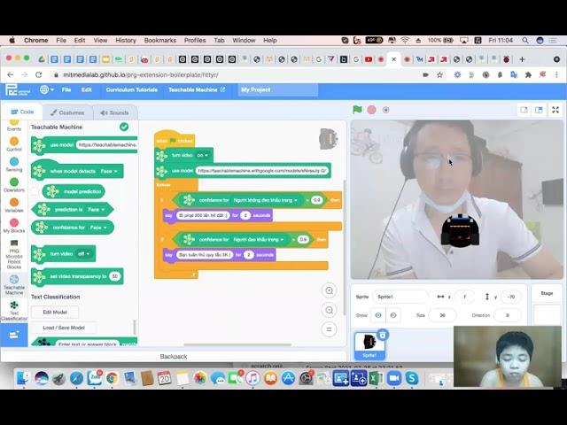 Lập trình scratch AI với teachablemachine
