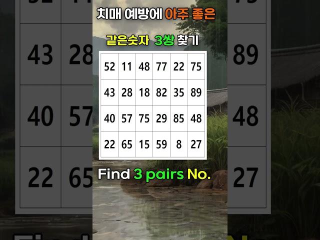 열심히면 치매 없음, Find numbers, Dementia