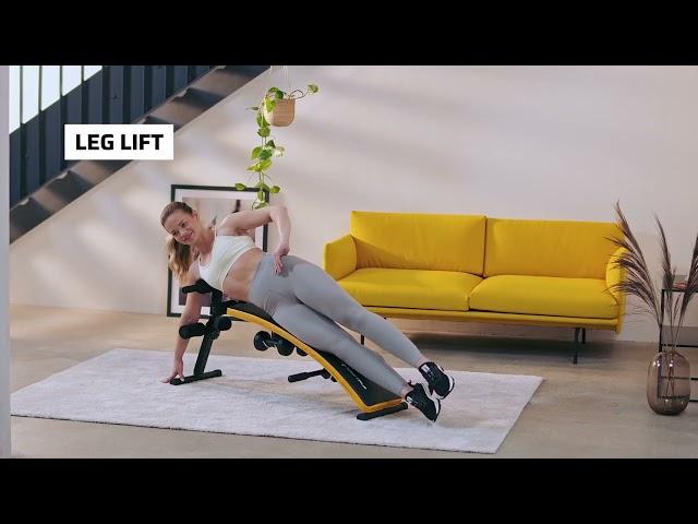 SportPlus Ab Workout - Bauchtraining mit Sit-Up Bank mit Gewichten