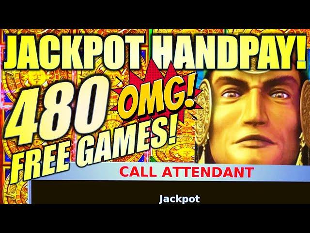 JACKPOT HANDPAY! 480 FREE GAMES! OUT OF NOWHERE! MAYAN CHIEF GREAT STACKS Slot Machine (KONAMI)