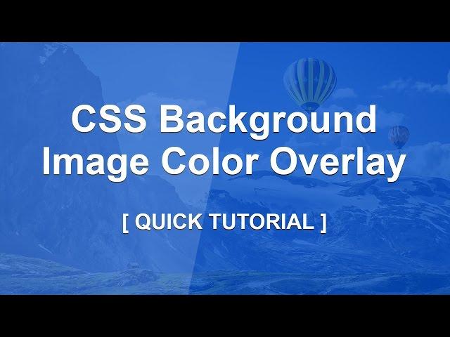 Css Background Image Color Overlay - Css Color Overlay Filter