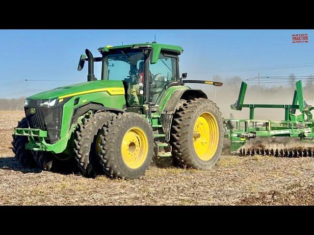 JOHN DEERE 8R 340 Tractor Working on Tillage