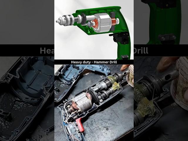 Heavy Duty - Hammer Drill Mechanism #cadcam #solidworks3d #autocad #hammer #productdemo #learning