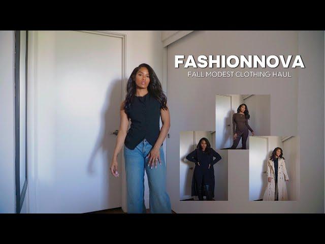 FASHIONNOVA MODEST CLOTHING HAUL | MRS. PROVERBS | CHRISTIAN | FALL HAUL| LA | MIKALA ANISE