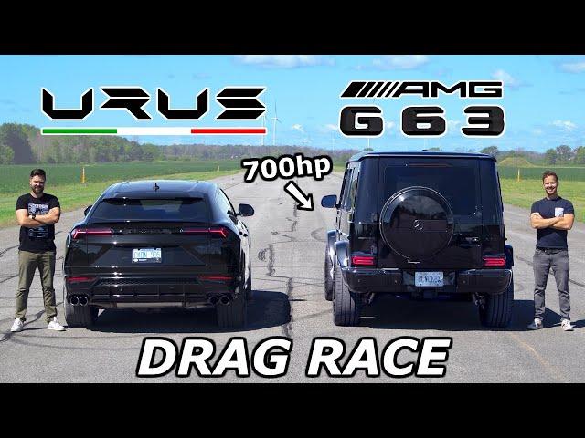 Lamborghini Urus vs 700HP Mercedes-AMG G63 // DRAG & ROLL RACE