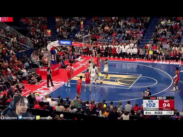 FlightReacts To WARRIORS at PELICANS | EMIRATES NBA CUP FULL GAME HIGHLIGHTS!