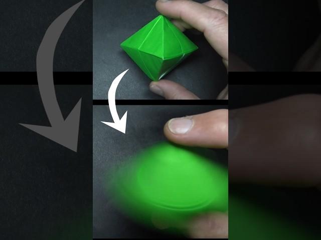 DIY Origami Hexahedron Spinner #shorts