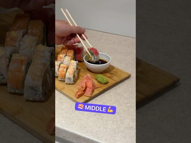 Levels of eating sushi  Junior vs Middle vs Senior #sushilife #sushilovers  #japanesefood