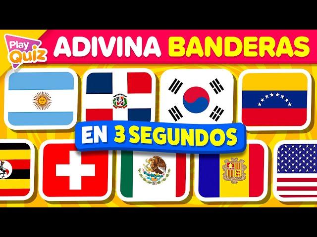 Adivina 100 Banderas en 3 Segundos ⏰ | Play Quiz de Países - Cultura General - Geografía