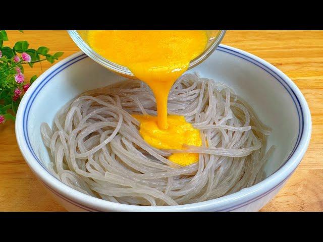 Egg Noodles: So Delicious, You'll Clean the Plate ! 卵入りの春雨、驚くほど美味しい！계란 국수, 이렇게 맛있을 줄이야! 완전 클리어! 雞蛋粉條