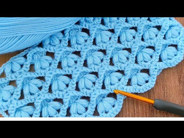 Unique Very Easy Crochet sewing pattern baby blanket consisting of two rows for beginners