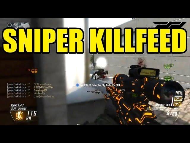 BLACK OPS 2 SNIPER KILLFEED | Call of duty