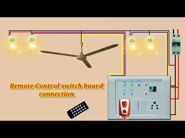 Remote control switch board connection/wiring #electricalteluguofficial