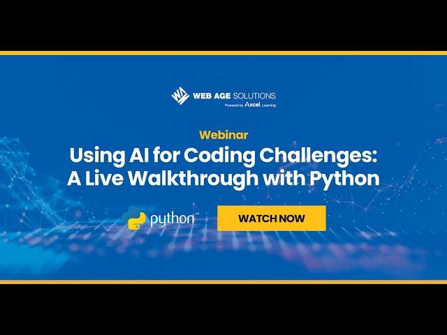 Generative AI Webinar: Using AI Tools to Code in Python