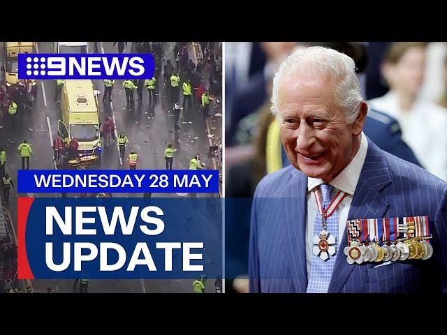 Police say driver in Liverpool attack tailgated ambulance; King Charles' speech | 9 News Australia