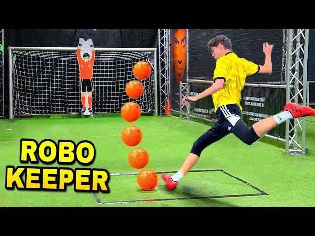 PRO FOOTBALLER vs ROBOT GOALKEEPER! Can I Score?