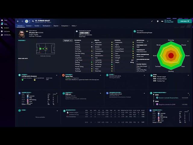 Oumar Solet in FM23 Full Player profile
