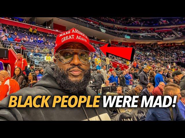 Black People Were Super Mad After I Wore My MAGA Hat To the Pistons-Lakers Game Supporting Trump 