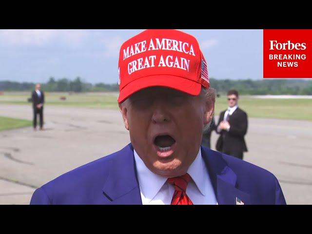 BREAKING NEWS: Trump Takes Multiple Questions From Reporters After Arriving In NJ On Air Force One