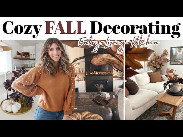 New* FALL Decorate With Me 2024 / Cozy Fall Home Decorating Ideas Kitchen, Entry & Fall Living Room